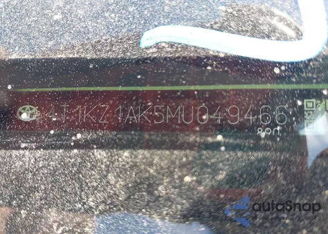 2021 Toyota Camry Trd из США, поврежденный, VIN 4T1KZ1AK5MU049466